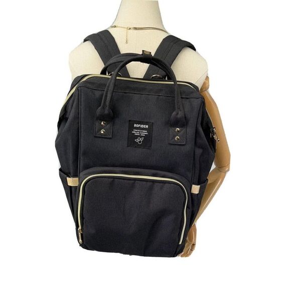 Dad Father Black Diaper Bag Backpack Waterproof Unisex Nursing Baby Card Aofider - Picture 12 of 12